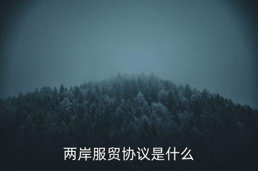 兩岸貨貿(mào)協(xié)議是什么，臺灣服貿(mào)協(xié)議是什么