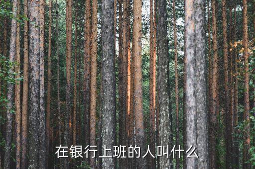 金融上班叫什么，在銀行上班的人叫什么