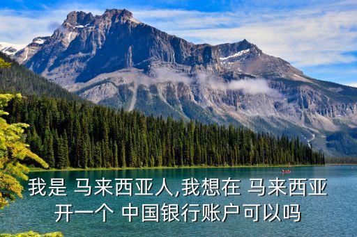 我是 馬來(lái)西亞人,我想在 馬來(lái)西亞開(kāi)一個(gè) 中國(guó)銀行賬戶可以嗎