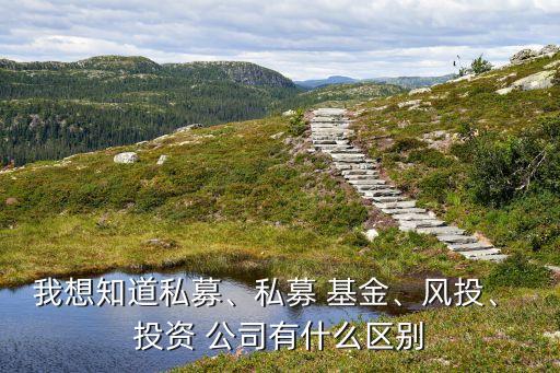 我想知道私募、私募 基金、風(fēng)投、 投資 公司有什么區(qū)別