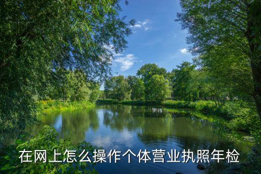 在網(wǎng)上怎么操作個(gè)體營業(yè)執(zhí)照年檢